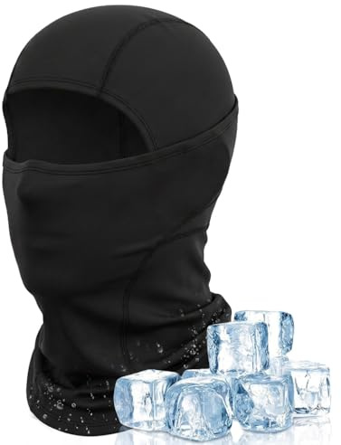 CKDSA Sommer Sturmhaube mit UV-Schutz Atmungsaktive Balaclava Eisseide | Gesichtsmaske Atmungsaktiv Kühlend Sturmmaske Herren Damen mit Brillenlöchern für Outdoor Sports Radfahren Motorrad Fahrrad