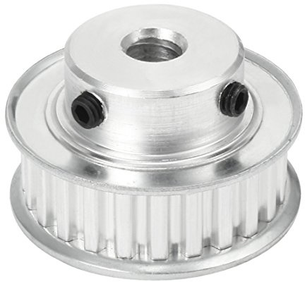 sourcing map Synchrone Rad XL 24 Zähne, 10 mm Bohrung Aluminium Zahnriemenscheibe 11 mm breite Riemen DE
