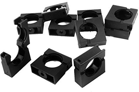 Aexit 100 25 mm Handwerkzeuge gewellt Tubing Schwarz Kunststoff Halterung Zwingen, Klemmen & Spanner Halterung fixiert