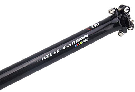 RXL SL Tige de Selle Carbone Route 3K Brillant VTT Carbone Tube Selle 30.8*400mm