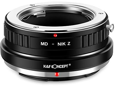 K&F CONCEPT MD-NIK Z Bajonettadapter Objektiv Ring für Minolta MD MC Objektiv kompatibel mit Nikon Z 7 und Nikon Z 6 Spiegellose Vollformatkamera