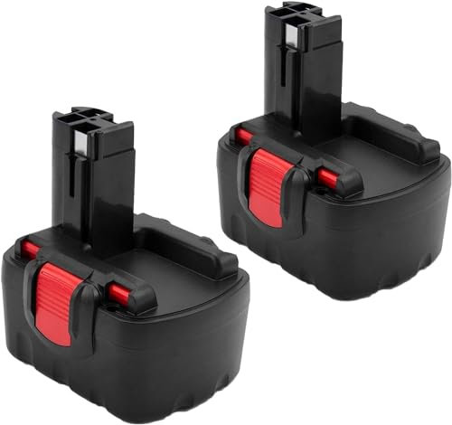Topbatt 2 Piezas 3.6Ah para Bosch 14.4V Batería de Repuesto Ni-MH BAT038 BAT040 BAT041 BAT140 BAT159 2607335533 2607335275 2607335685 PSR 14.4 13614 13614-2G 15614