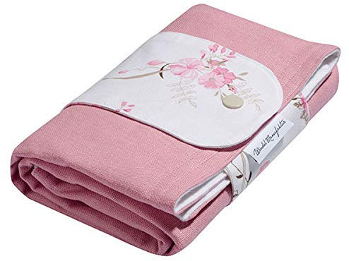 Windelmanufaktur Wickelunterlage aus Stoff, wasserdichte, waschbare, wiederverwendbare Wickelauflage - Made in Germany (Rosenrot)