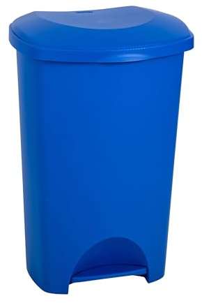 Addis 50L Blue Recycling Pedal Bin | Colour Coded Kitchen Waste Bin | 50L colour coded blue pedal bin for kitchen recycling, workplaces, schools and organised waste separation