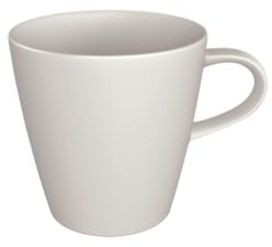 Villeroy & Boch – Manufacture Rock blanc Kaffeeobertasse, moderne Tasse aus Premium Porzellan, spülmaschinengeeignet, weiß
