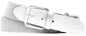Mizuno Unisex Classic Elastic Baseball/Softball Belt , Adult One Size Fits All, White