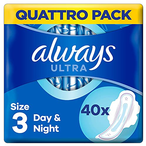 Always - Ultra Secure Night Damenbinde mit Flügeln - 40 Stücke