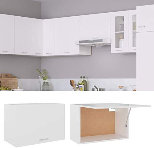 Tidyard Armario Colgante Armarios de Pared Cocina Armario de Almacenamiento Diseño Moderno Armario para Cocina Contrachapada Blanco 60x31x40 cm
