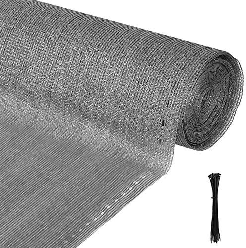 Izrielar Brise-Vue de clôture, Filet d'ombrage - 1,8 x 20 m - 150 g/m² - en polyéthylène Haute densité, Protection Contre Le Vent, Protection Solaire avec Serre-câbles, Tissu indéchirable, Anthracite