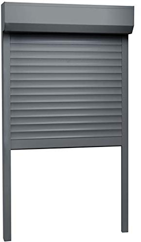 Gecheer Rollladen Rollladenpanzer Behang Rolladen Rolladenbehang Vorbaurollladen Vorbaurolladen Aluminium 100 x 210 cm (B x T x H) Gute Wärme-Schalldämmung,Hohe Windstabilität Anthrazit