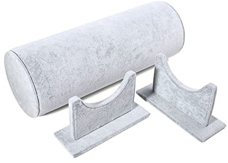 Holibanna Headband Display Stand Hair Band Organizer Velvet Hair Holder for Women Storage Rack 30cm Length Grey Suitable for Dressing Table