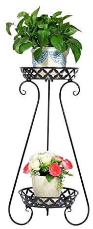 Support pour plantes Support pour plantes Support à fleurs Style européen Support à fleurs en fer forgé Support pour plantes au sol pour décoration intérieure et extérieure Étagère pour plantes