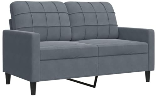 vidaXL 2-Sitzer-Sofa Dunkelgrau 120 cm Samt