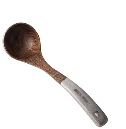 SLMSMSH Cucharones Cuchara Larga de Cocina for Sopa, Cuchara de Madera for el hogar, cucharón de Mango Largo, cucharón Grande de Madera for cocinar Cuchara sopera