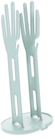 Amosfun Kitchen Glove Drying Rack Drip Tray Blue Hanging Glove Storage Holder for Kitchen Towels and Mittens Organizer for Countertop Use