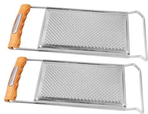 Garneck 2 Stücke Handheld Kartoffel Reibe Gemüse Schäler Slicer Edelstahl für Home Küchen