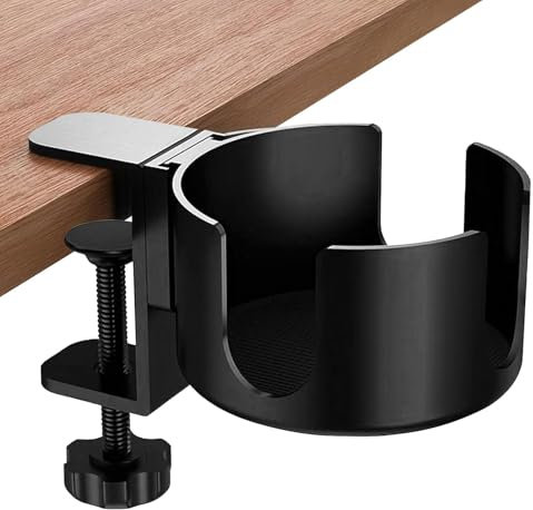 portavasos de mesa, portavasos para escritorio - Portavasos magnético desmontable con clip | Organizador de escritorio con abrazadera, soporte multifuncional para botellas de escritorio para taza de a