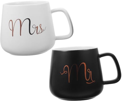 Hoement 2 Tazze in Ceramica Per Coppie Tazza Da Tè Di Tazza Per Acqua in Casa Per Latte