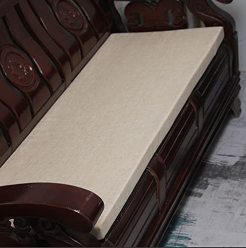Sitzkissen Langes Bankkissen für 2- und 3-Sitzer, rutschfeste Bankauflage mit Riemen, individuelles Sitzkissen aus Schaumstoff, waschbar, für Chaiselongue, Innen- und Außenbereich, Sonnenlie