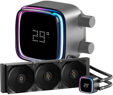 Ocypus iota L36 Digital Display AIO Cooler | ARGB Lighting Control | High Performance Pump | 2000RPM PWM Fan |360mm AIO Cooler for LGA 1700/1200/115X/18XX, AMD AM4/AM5