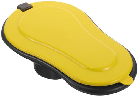 Beaupretty Portable Squatting Toilet for Construction Site with Thickened Yellow Plastic Bucket and Lid, Non-Disposable Temporary Travel and Camping Commode for Workers and Home Installation