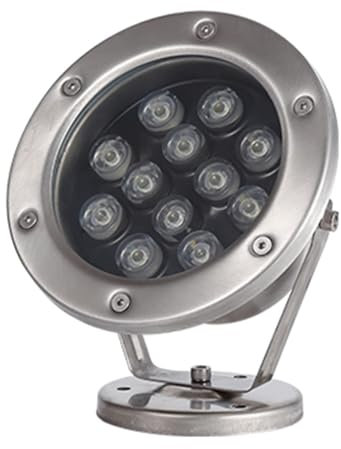 GUODDM Faretti LED Esterno - Luce da Pavimento, Luci A LED Subacquee Ad Angolo Regolabile A 360°, Luce da Laghetto 12V, Luci Sommergibili in Acciaio Inossidabile Impermeabili IP68(Green,6W(12v))