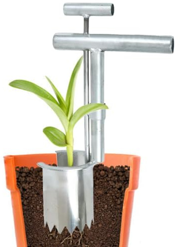 syayw Werkzeug zum Einpflanzen von Blumenzwiebeln | Pflanzhilfe aus Edelstahl für Zwiebel | Ergonomischer Griff Gartenlochbagger Werkzeug für Bodendecker, Gemüse, Frühling
