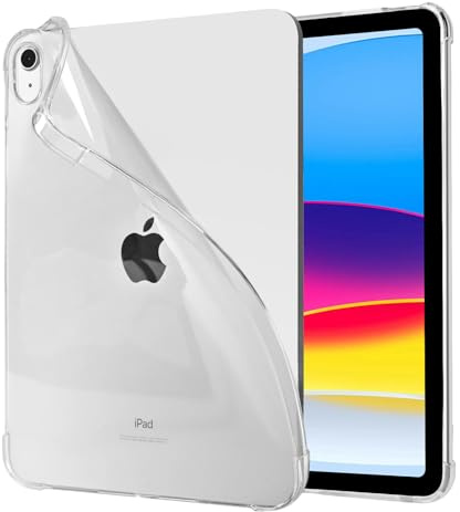 4UBonLife Coque pour iPad A16 11ème Génération 2025, iPad 10ème Génération 10,9 Pouces 2022, Housse de Protection Clair en TPU Souple, Fine et Légèr Antichoc Étui pour iPad 11/10 Gen, Transparente