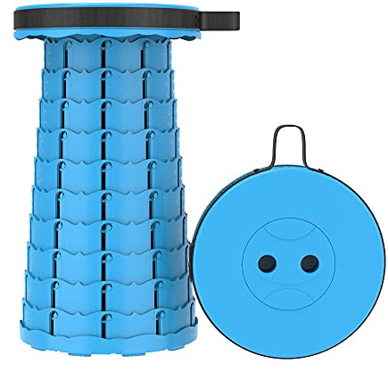 Sgabello pieghevole portatile leggero e robusto, capacità 150 kg, ideale per campeggio, pesca, escursionismo, barbecue, blu mare, confezione da 5