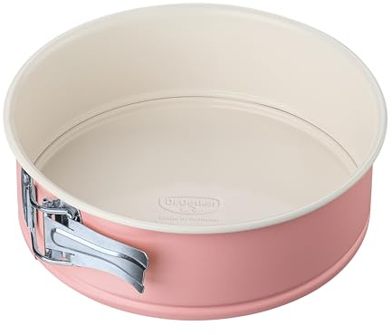 Dr. Oetker Springform ''Retro'', Ø 20 cm, Antihaft-Eigenschaften, in modernem Design in rosa/creme, perfekt geeignet für das Backen von Kuchen und Torten