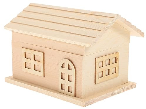 BESPORTBLE Tirelire Bois Vintage Forme de Petite Maison avec Serrure Coffre à Rétro pour Garçon Fille Décoration Chambre et Apprentissage de Lépargne