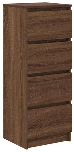 Eleganz Sideboard Braun Eichen-Optik 99 cm | Wohnzimmerschrank für Kleidung & Deko | Stauraum Lösung | Modernes Möbelstück in Eichen-Optik | 37,5x35x99 cm aus Holzwerkstoff