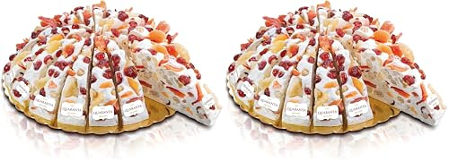 Quaranta Tropical Fruit Nougat Cake Slice, Soft Italian Nougat With Tropical Fruits, No Palm Oil, Suitable for Vegetarians And Gluten-Free, Family Recipe, Exotic And Gift For Birthdays, 165g