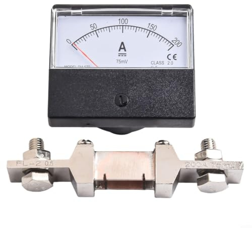 Amperometro analogico DH-670 DC 0-200A 300A 75mV con shunt per quadri elettrici e monitoraggio della sicurezza (200A)