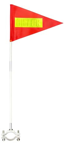 Bike Flags | Adjustable Reflective Tear-Resistant Flag with Pole,Bicycle Safety Tool | for Kids Adults Camping Outdoor Home Work Travel Backyard Pathway Driveway Riding Commuting