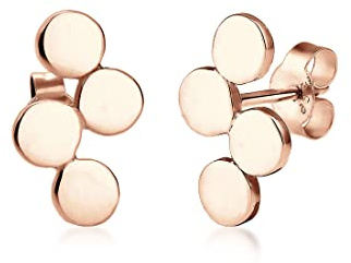 Elli Women Gold Plated 925 Sterling Silver Circle Earrings 0312560516