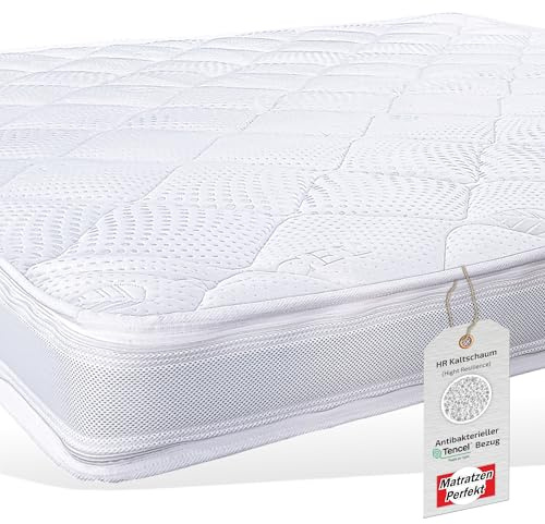Matratzen Perfekt Kaltschaum-Topper Tokio 200x200 cm H5 Höhe 12 cm | orthopädischer Schaumkern mit hoher Punktelastizität und Klimaband. Allergikergeeignet und belastbar bis 150 kg