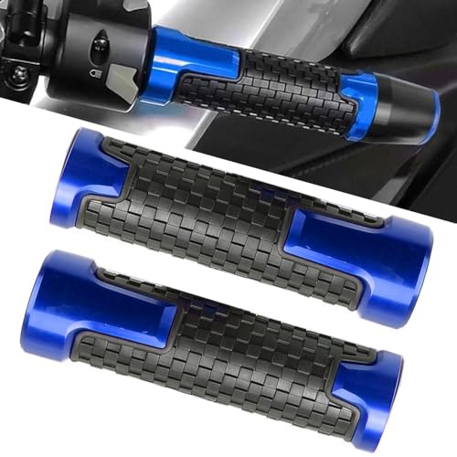 22mm 7/8'' Universal Moto Manillar Puño de Empuñadura para Suzuki Vstrom 650 V-Strom 1000 DL650 DL1000 Bandit GSF 650 1250 2000-2022 (Azul)