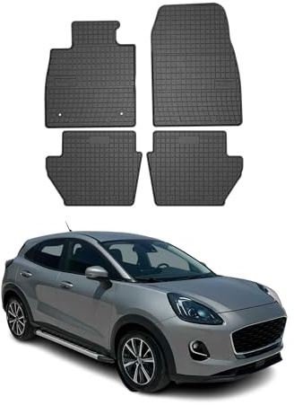 OMAC Fußmatten für Ford Puma 2019-2026 Gummi 4tlg Schwarz | Automatten, Gummimatten, Allwetter, Antirutsch, fahrzeugspezifisches Produkt, wasserdicht