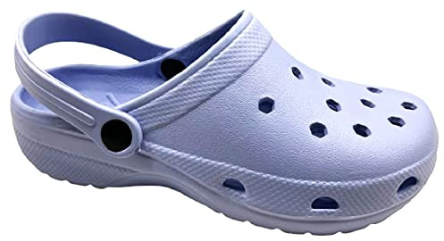 Ladies Womens Mules Slippers Nursing Garden Beach Hospital Clogs Shoes Sandals Blue
