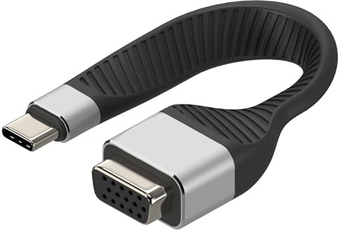 TECHLY 367959 Cable Corto Plano USB-C™ Macho a VGA Hembra FPC 11,95 cm Negro