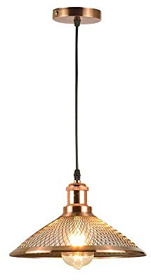 UNbit Elegant Vintage Metal Wire Cage Lamp Shade Kitchen Island Chandelier Restaurant Droplight E27 Edison Barber Shop Clothing Hot Pot Shop Ceiling Hanging Lamp Lovely Light