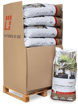 Liaflor Blähton Tongranulat Hydrokultur Keramik Pflanz Granulat Ton Kugeln Für Garten Zimmer Pflanzen Kübel Töpfe Drainage Substrat Design Grob 15-25mm 50l x 13 Sack 650l / 1 Palette