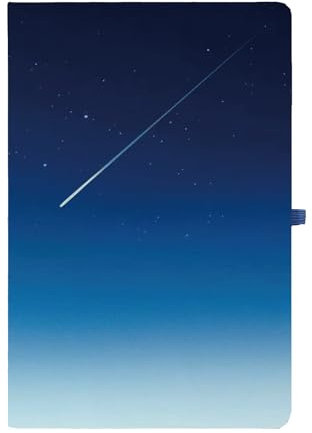 Blueme Notizbuch A5 dotted, Bullet Journal Buch Sternenhimmel, 192 Seiten Hardcover Notizbuch gepunktet für Schule und Büro, Notizheft A5 mit Design, Notizblock A5