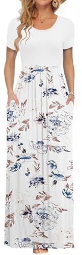 AUSELILY Maxi Dress for Women - Summer Casual Long Dresses for Ladies with Pockets