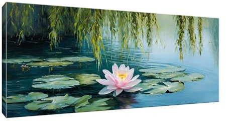 5D Diamond Painting Erwachsene Kinder, Diamond Painting Bilder Seerosen Diamond Painting Zubehor, DIY Groß Full Drill Crystal Art Basteln, für Wohnzimmer und Schlafzimmer Wanddeko 40x80 cm K-563