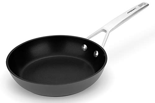 MSMK 18cmNon Stick Frying Pan, Long Lasting Forged Aluminium Frying Pan, Wok Non Stick, Scratch-Resistant, Induction Compatible, PTFE/PFOA/PFAS Free, Stainless Steel Handle