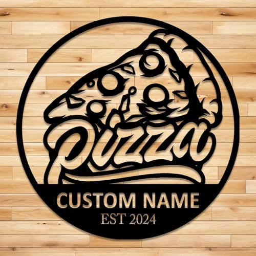 Fresh And Hot Pizza Metal Sign, It's Pizza Time Metal Sign, Pizzeria Sign, Pizza Sign, Shop Sign, Personalised Gifts, Restaurant Sign, Shop Signage, Business Logo Sign (Pizza C)