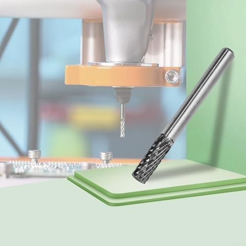 Zilimontt Punta da trapano rotante in metallo duro per fresatura e rettifica in metallo, punta per fresa rotante in carburo, strumento rotante in carburo per la finitura del foro interno in parti di