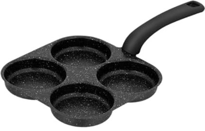 JISADER 4 Tazze di Padella di Uova 4 Tazze Pancake Padella Antiaderente per Pulire la Padella di frittata di Uova per pentole per Carne di Muffins Colazione